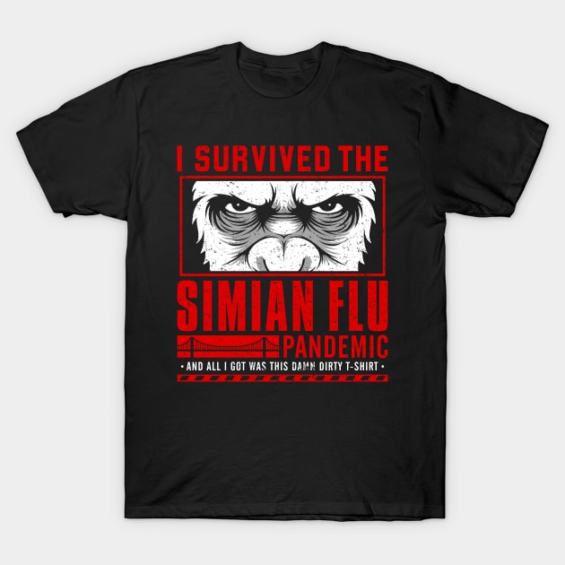 I Survived the Simian Flu T-Shirt by adho1982